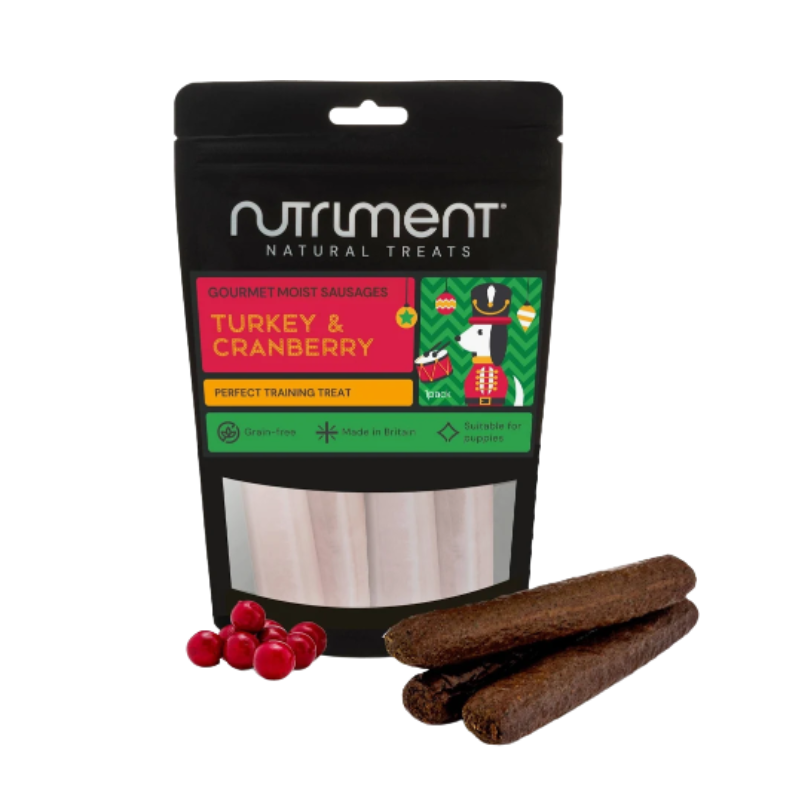 5pk Nutriment Gourmet Moist Sausage - Turkey & Cranberry 12/2026