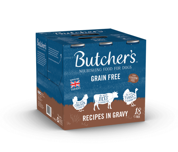 Butchers Recipes in Gravy Dog Food Tins 18x400g