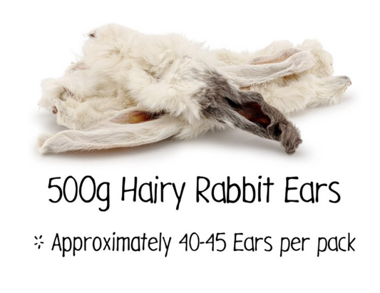 500g Hairy Rabbit Ears - Natural Dog Treat
