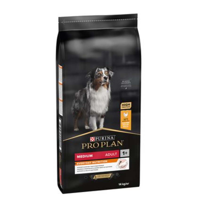 14KG Purina Pro Plan Everyday Nutrition Medium Dry Adult Dog Food Chicken - Discounted Stock