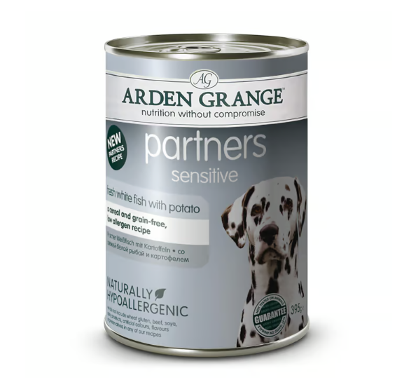Arden Grange Sensitive White Fish & Potato Dog Food 6x395g