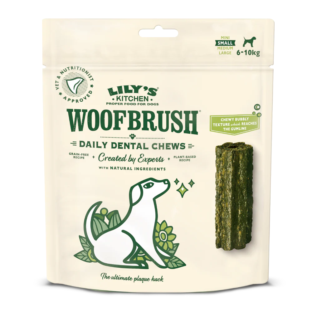 Lilys Kitchen Woof Brush Dental Treats Small - Discounted Stock (BB JAN 26)
