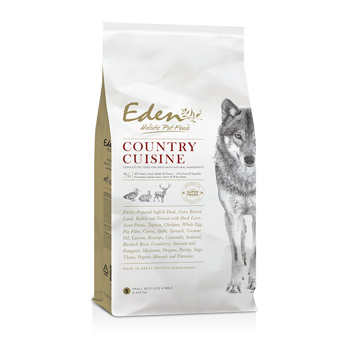 12KG Eden Dog Country Cuisine Small Kibble - Damaged Packaging