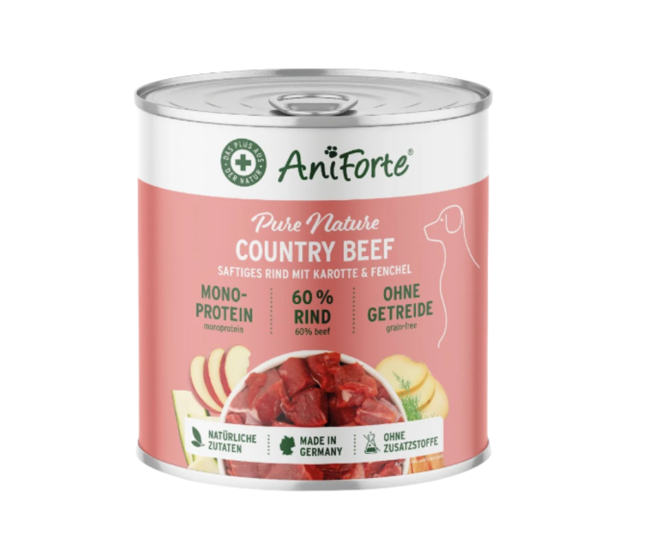 Aniforte PureNature Beef wet dog food 800g - Dated July 2026