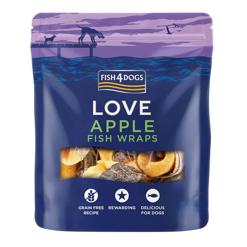 Fish4Dogs Love Apple Fish Wraps 90g