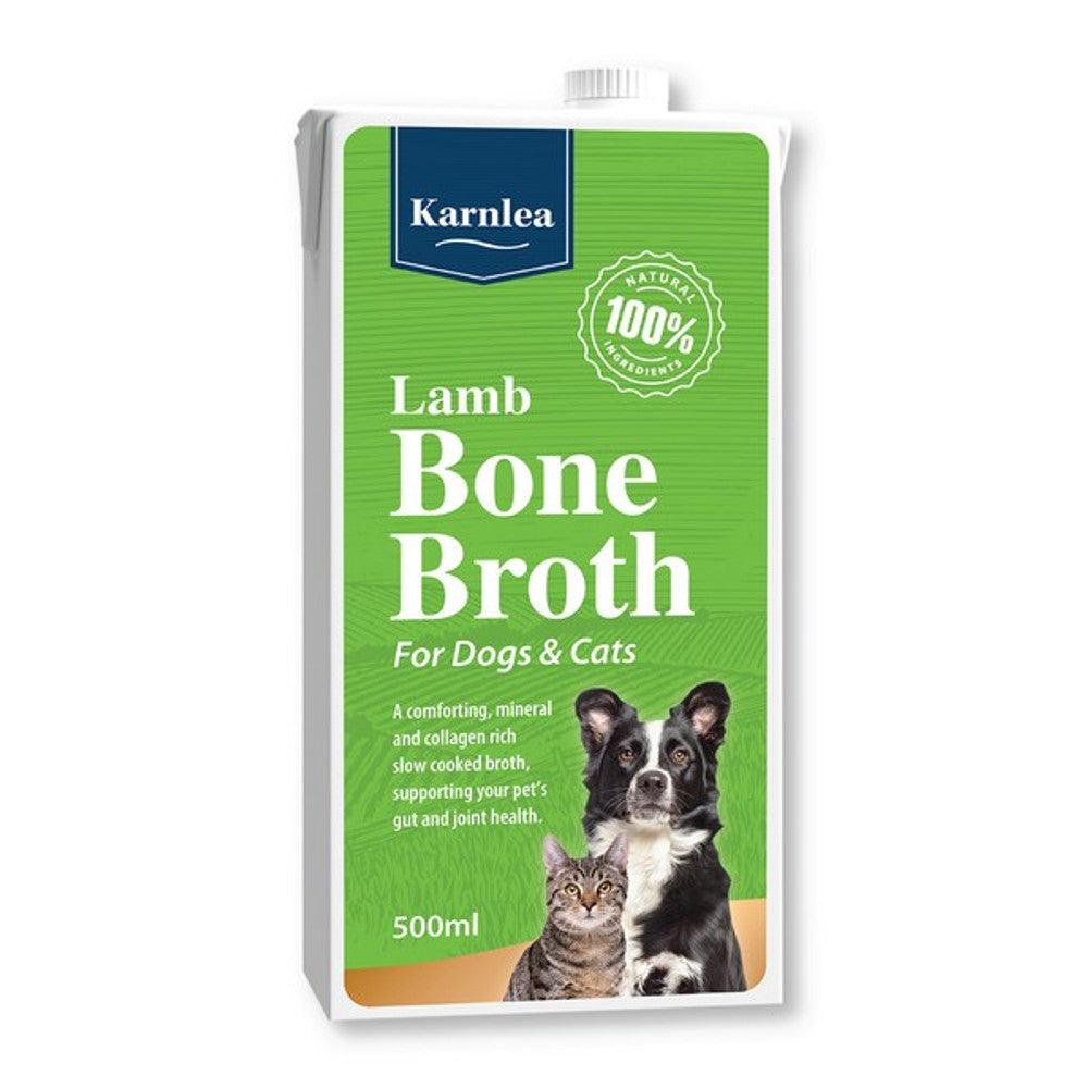 500ml Karnlea Bone Broth for Dogs and Cats 500ml - Collagen Rich Pet Drink
