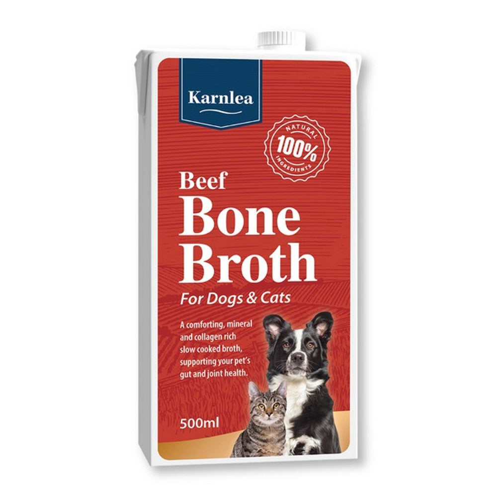 500ml Karnlea Bone Broth for Dogs and Cats 500ml - Collagen Rich Pet Drink
