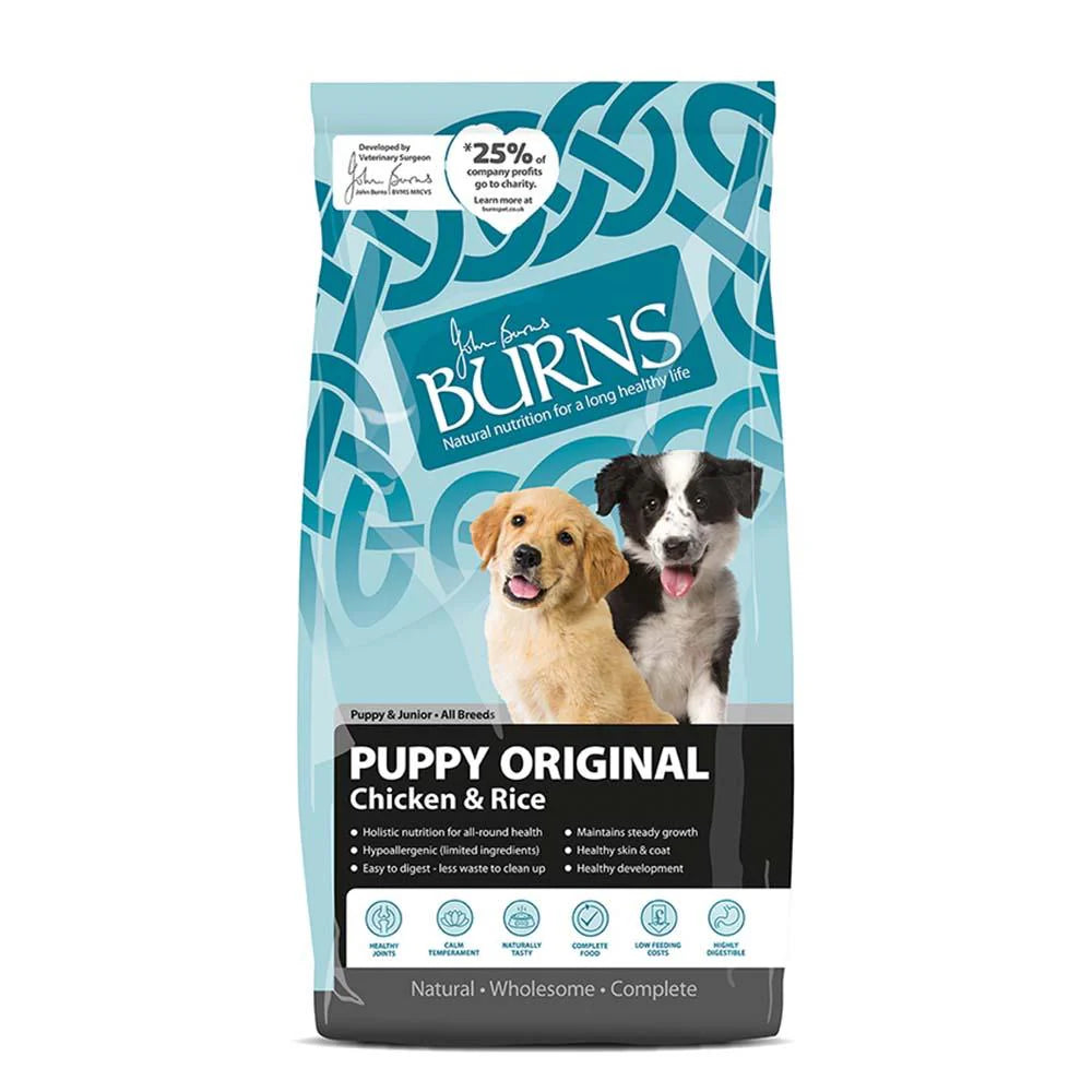 12KG Burns Puppy Chicken & Rice Dog Food - Discounted Stock