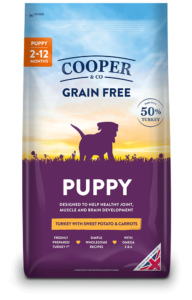 10KG Cooper & Co puppy Turkey with Sweet Potato & Carrots Dog Food - Discounted Stock