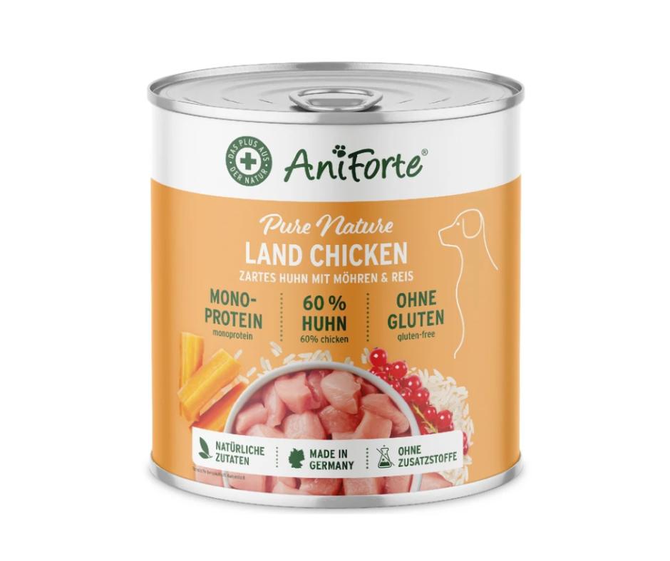 Aniforte PureNature Land Chicken Adult wet dog food 400g - Dated August 2026