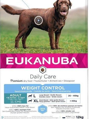 12kg Eukanuba Weight Control Adult L/XL Dog Food - Discounted Stock