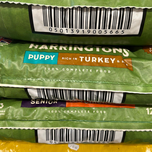 10kg Harringtons puppy turkey dog food