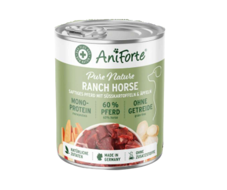 Aniforte PureNature Ranch Horse wet dog food 400g - Dated June 2026