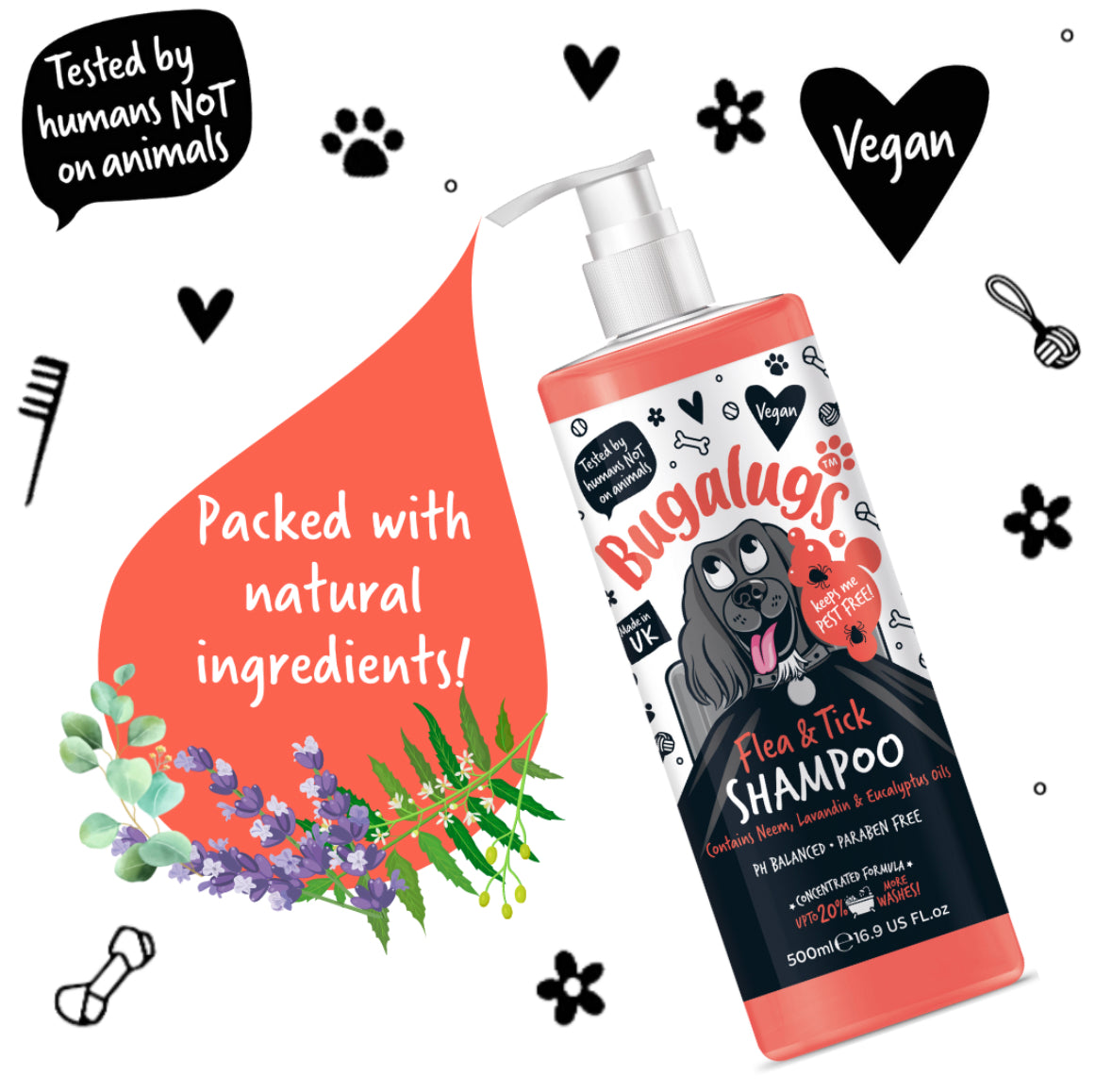 Flea and Tick Dog Shampoo 500ml