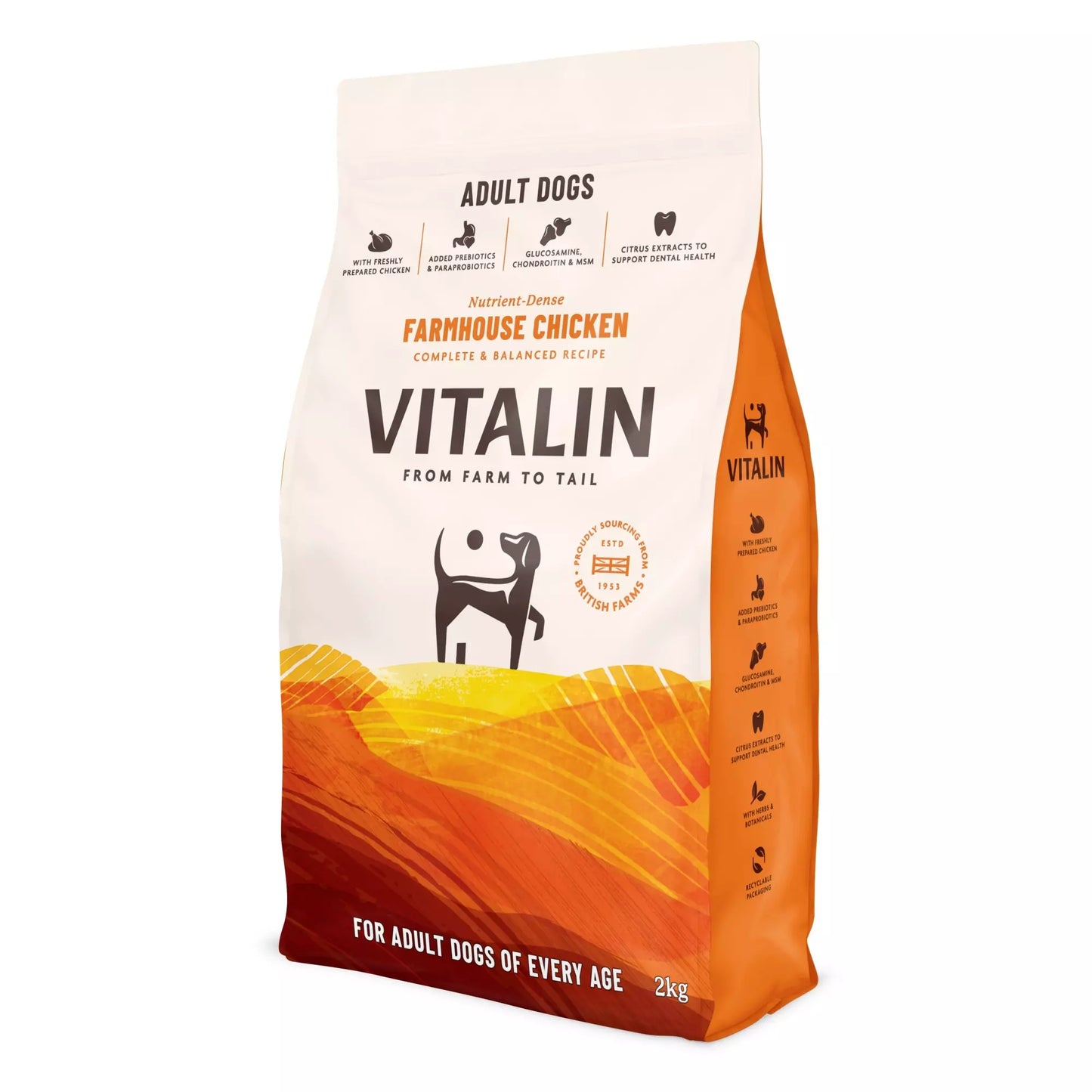 2KG Vitalin Farmhouse Chicken Dog Food - BB AUG 26