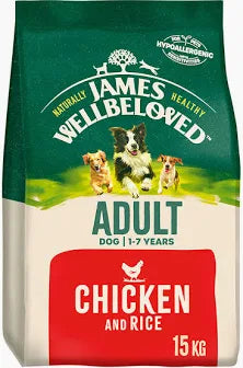 15kg James Wellbeloved Adult Chicken & Rice - Discounted Stock