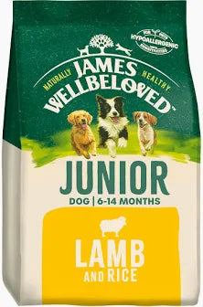 15kg James Wellbeloved Junior - Lamb & Rice / Turkey & Rice - Discounted Stock