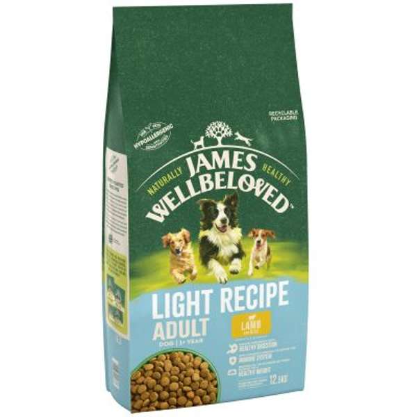 12KG James Wellbeloved Lamb & Rice Light Recipe - Discounted Stock