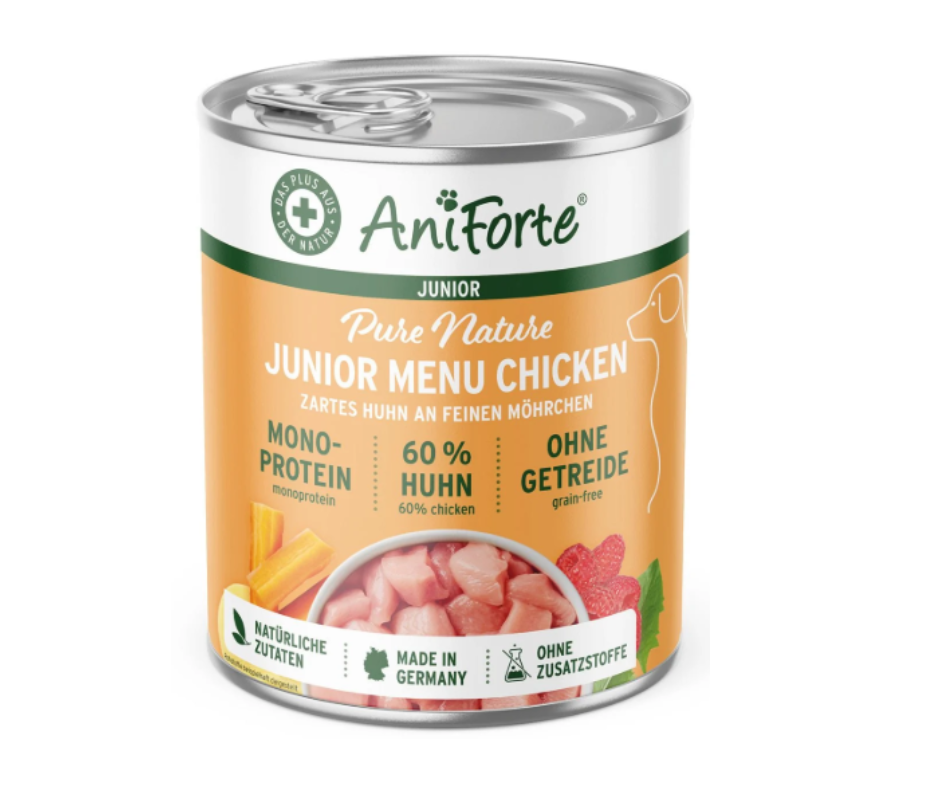 Aniforte PureNature JuniorMenu Chicken wet dog food 400G - Dated August 2026