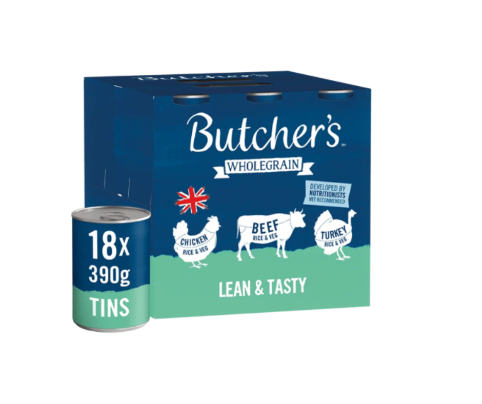 Butchers Lean and Tasty Low Fat Tins 18x390g - Discounted Stock