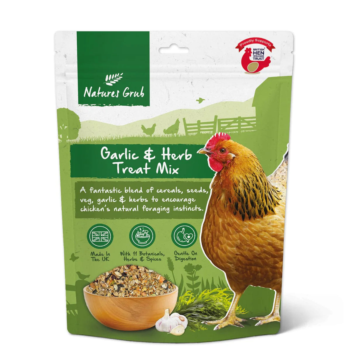 Natures Grub Garlic, Herbs & Vegetable Treat Mix - 600gm