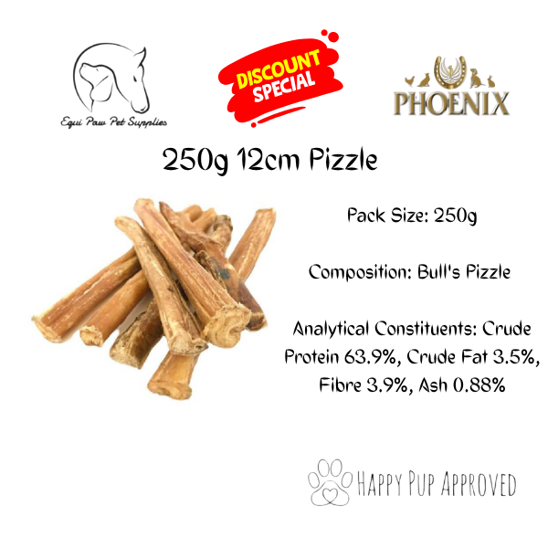12cm Pizzle - 250g Pack - Natural dog Treat - Special Offer - CLEARANCE