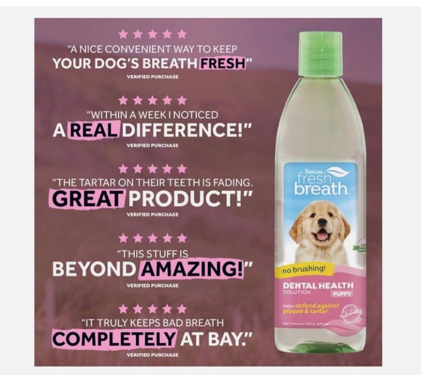 TropiClean Oral Care Dental Solution for Puppies 473ml