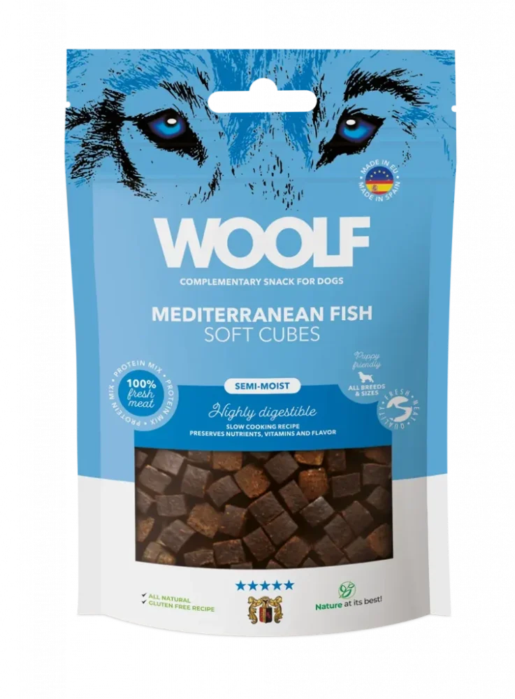 100g WOOLF Soft Cubes - Mediteranean Fish