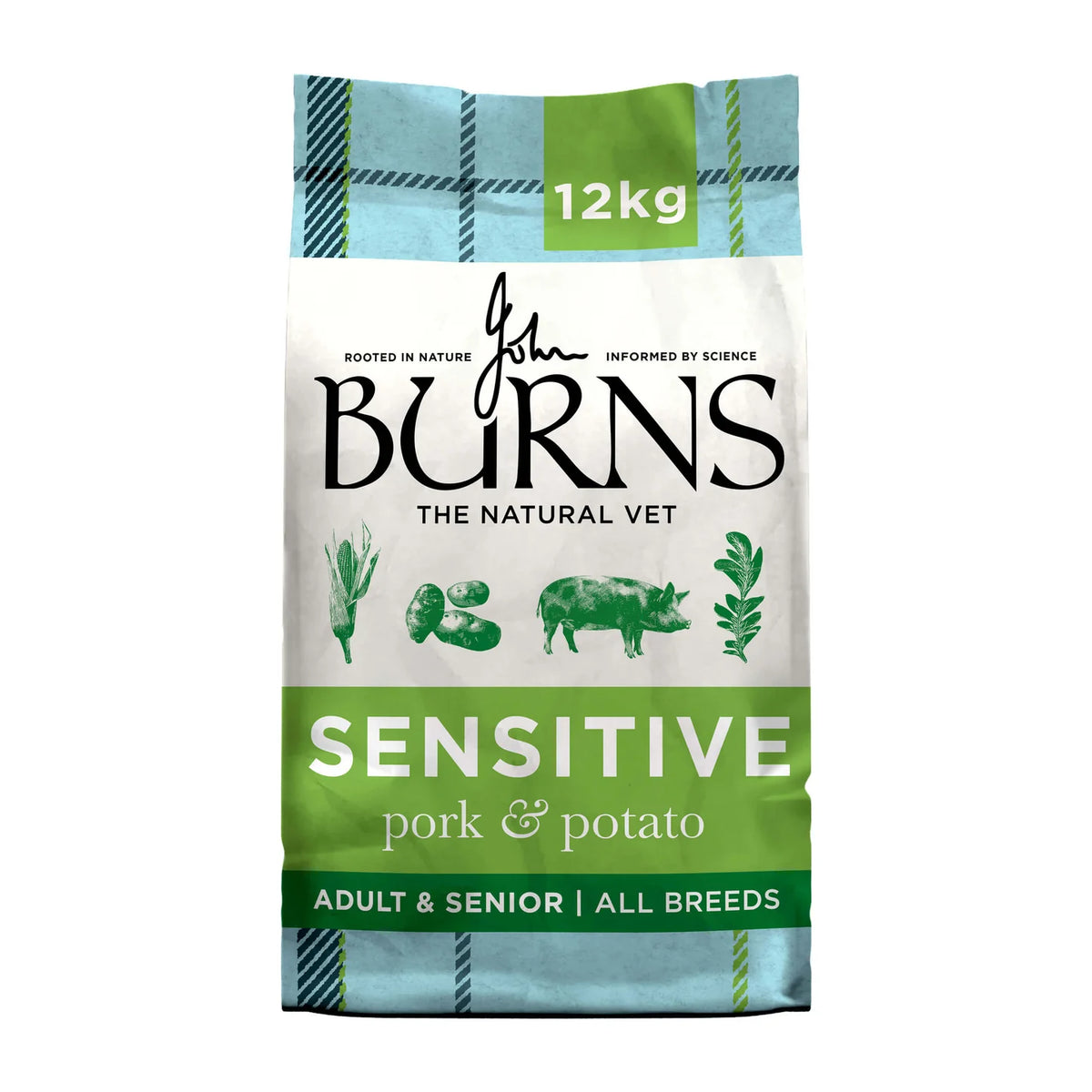 9.5KG Burns Sensitive Pork & Potato Dog Food - Damaged Packaging