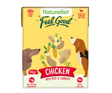 18 x 390g Naturediet Feel Good Chicken Dog Food - Damaged Outer Packaging