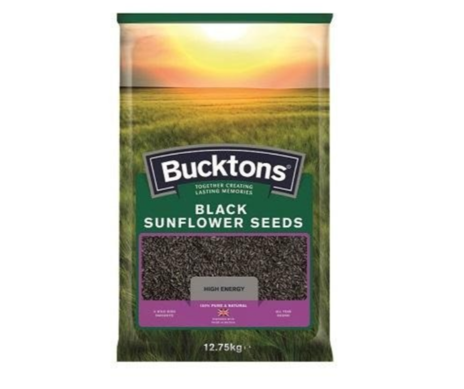 12.75kg Bucktons Black Sunflower - Damaged Packaging