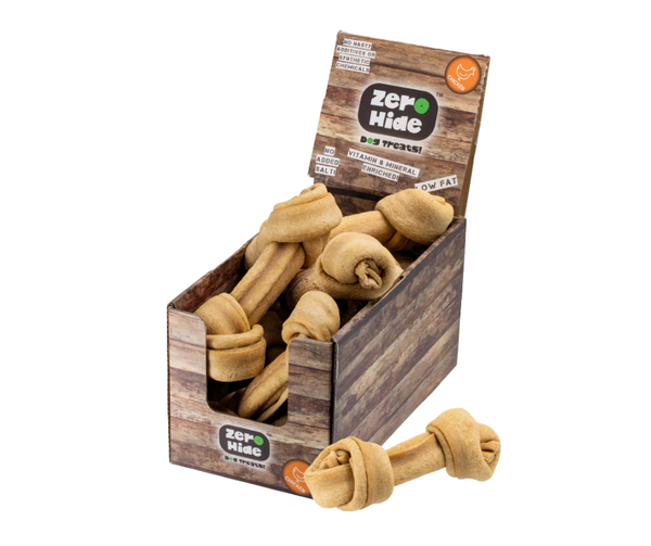 Zero Hide Chicken 7.5" Puffed Bones/Knots - Single