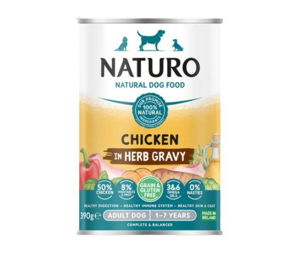 11 x 395g Naturo Chicken in a Herb Gravy - Grain & Gluten Free - Discounted Stock