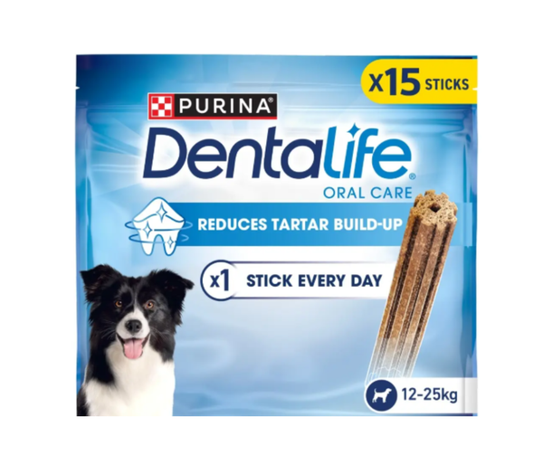 15PK DENTALIFE Medium Dental Chicken Dog Chews - Discounted Stock