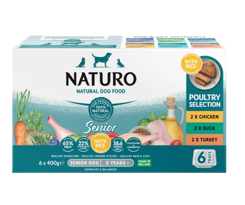 Naturo Senior Rice Poultry Variety 6pk