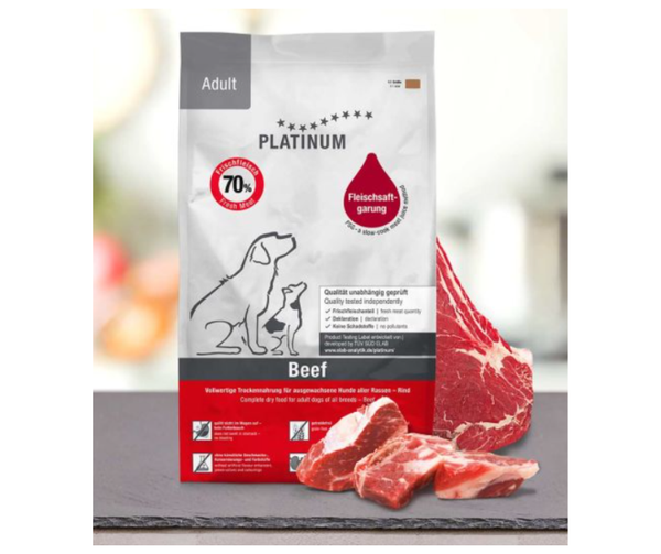 3x5KG Platinum Adult Beef Dog Food