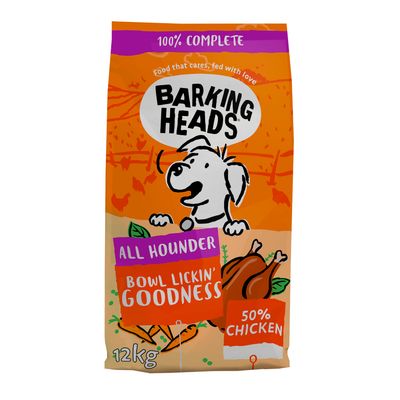 12KG Barking Heads Bowl Lickin’ Goodness Chicken Dog Food - Discounted Stock