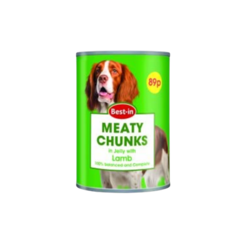 Bestin Meaty Chunks Dog Food Lamb in Jelly - Discounted Stock