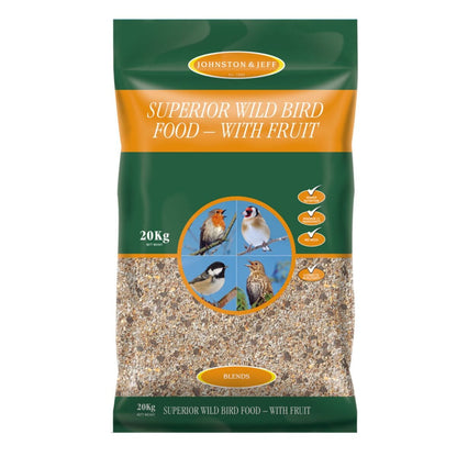 20KG Johnston & Jeff Superior Wild Bird Food with Fruit