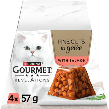 Purina Gourmet Revelations Fine Cuts in Jelly Salmon 4x57g
