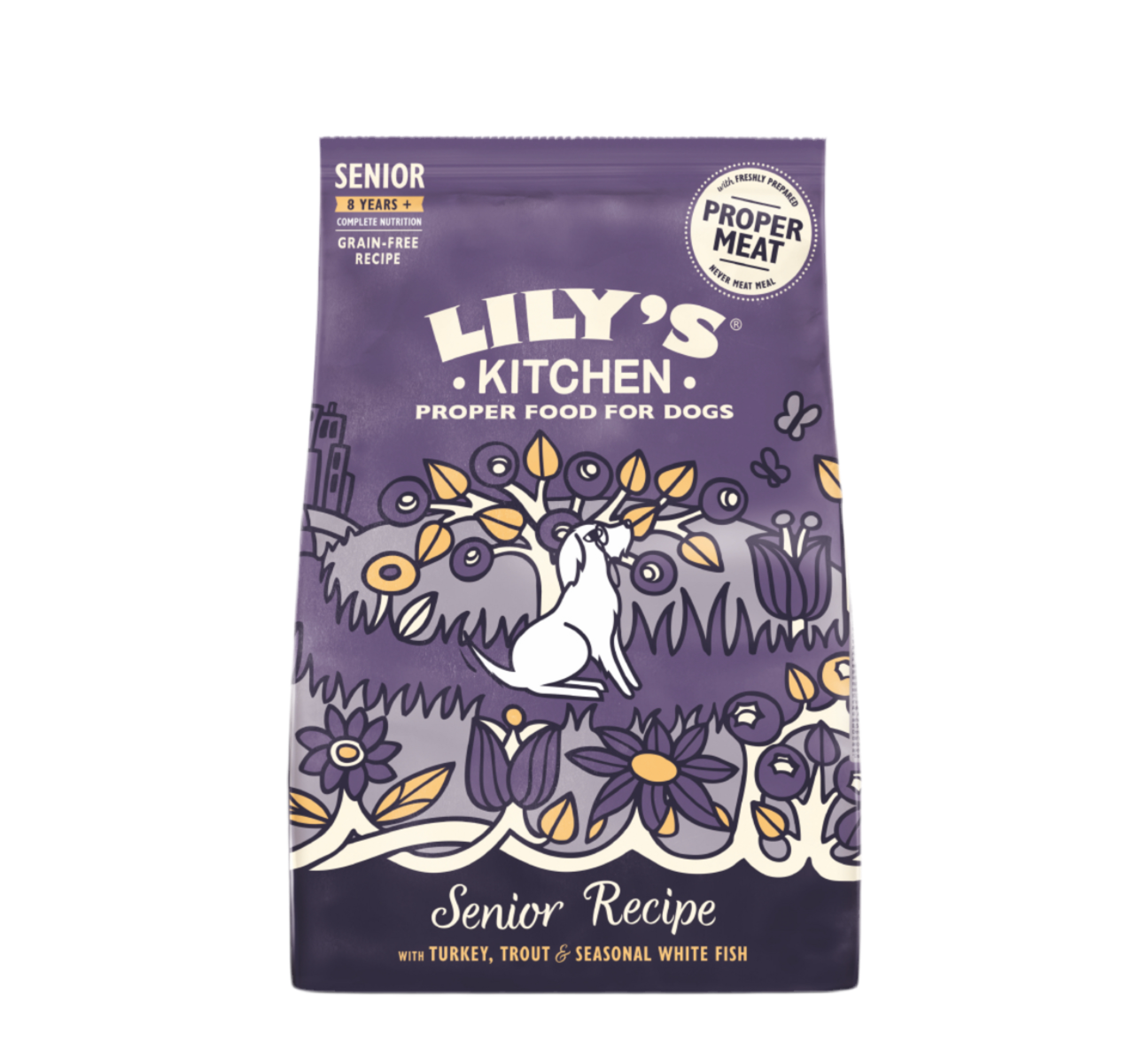 7KG Lily’s Kitchen Senior Recipe with Turkey, Trout & Seasonal White Fish Dog Food - Discounted Stock