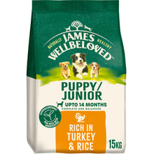 15KG James Wellbeloved Puppy/Junior Turkey Dog Food - Damaged Packaging