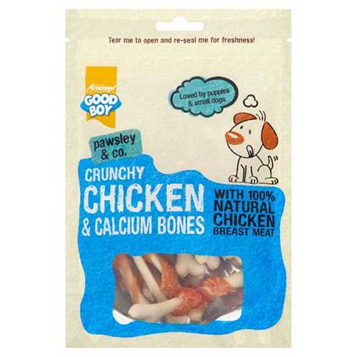 Good Boy Crunchy Chicken and Calcium Bones 100g - Discounted Stock (BB MARCH 26)