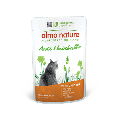 12x70g Almo Nature Anti Hairball with Chicken Cat - BB AUGUST 26