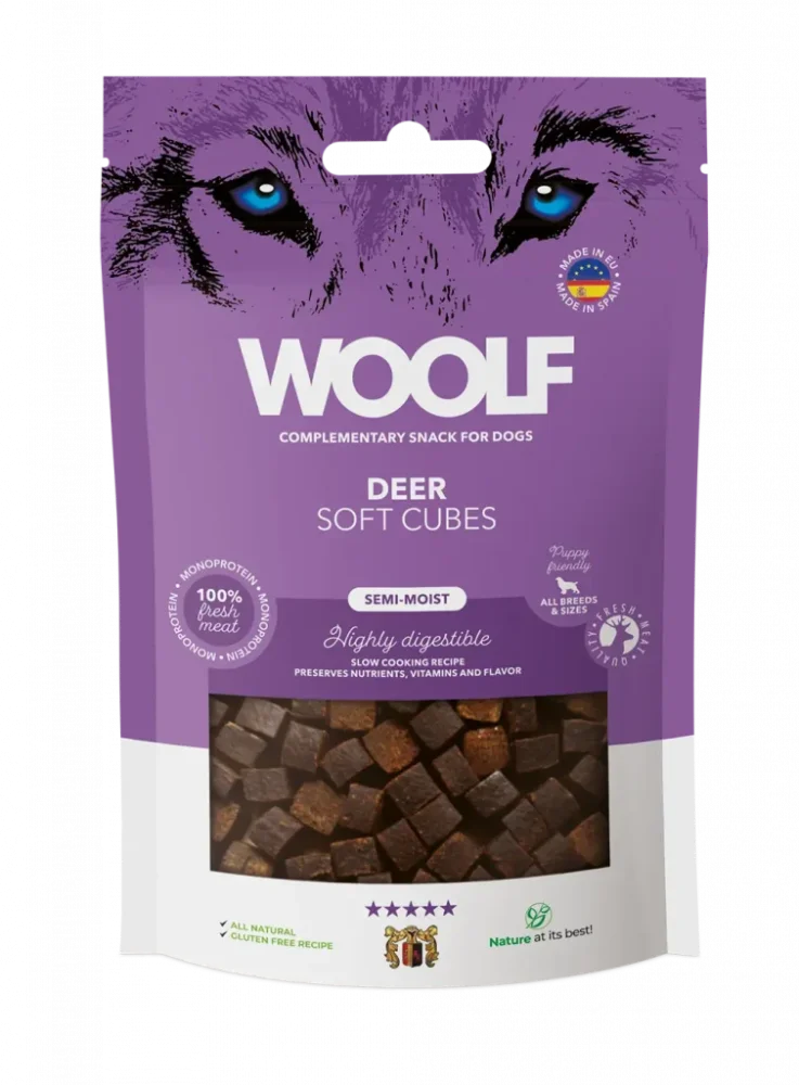 100g WOOLF Soft Cubes - Deer