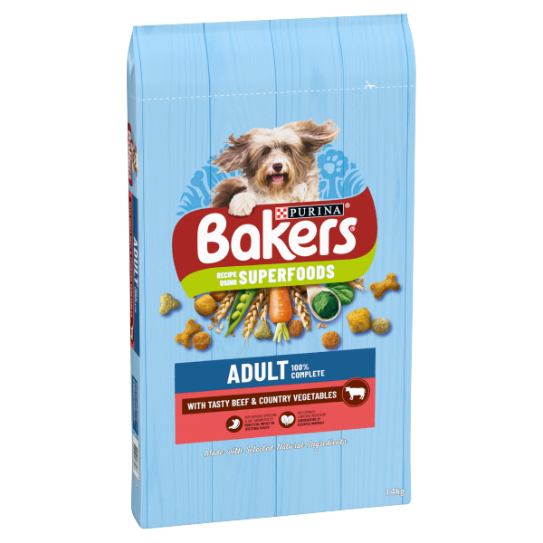 14KG Bakers Beef and Veg Adult Dog Food - Discounted Stock
