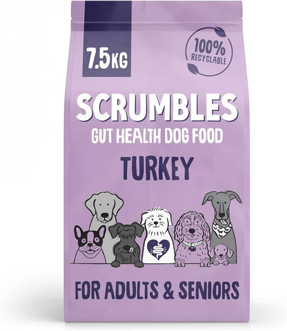 7.5KG Scrumbles Grain Free Turkey Dog Food - Discounted Stock