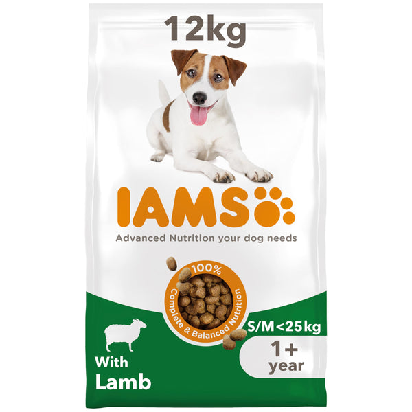 12KG Iams Small Breed Lamb Dog Food - Damaged Packaging