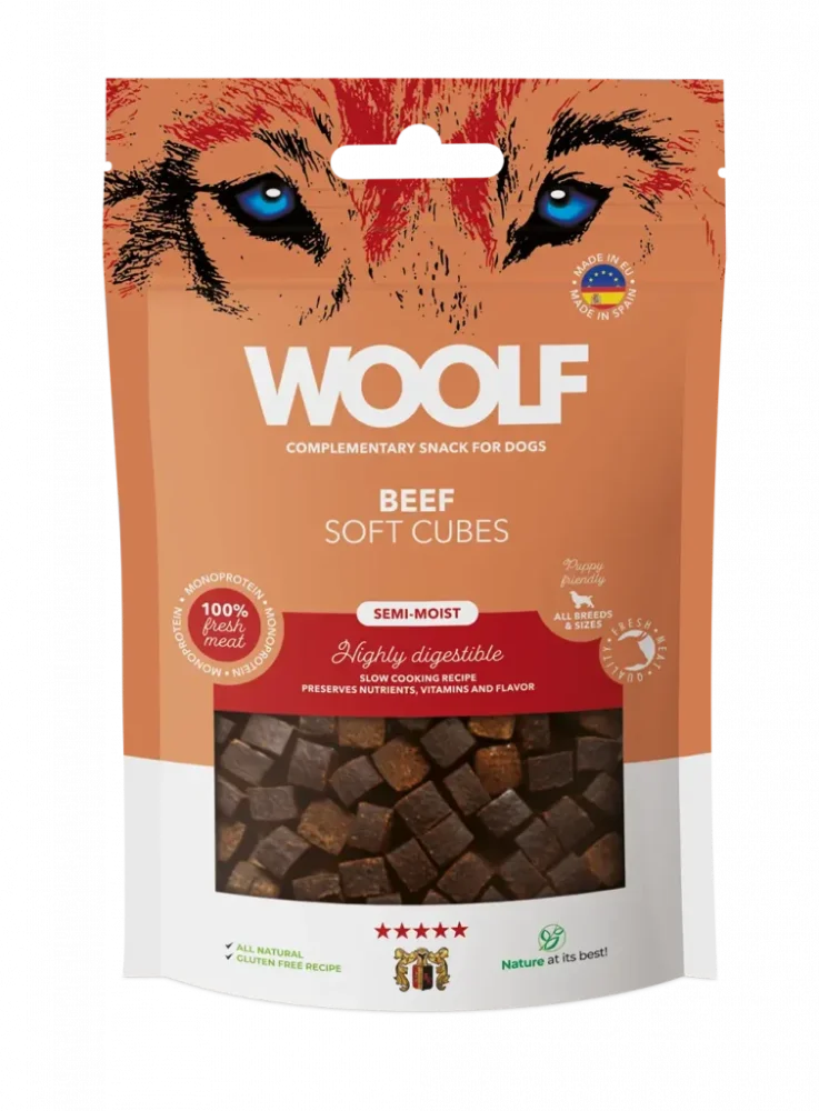 100g WOOLF Soft Cubes - Beef
