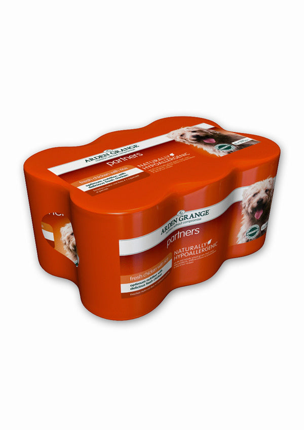 6x395g Arden Grange Chicken with Rice Dog Food - Damaged Packaging